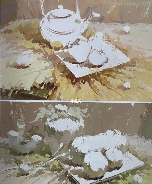 色彩静物衬布的画法及色彩静物衬布的画法笔触 