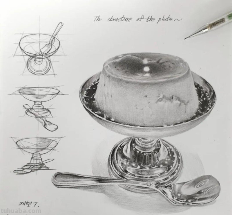 素描自学秘籍：一看就会，简单几步画出超写实食物