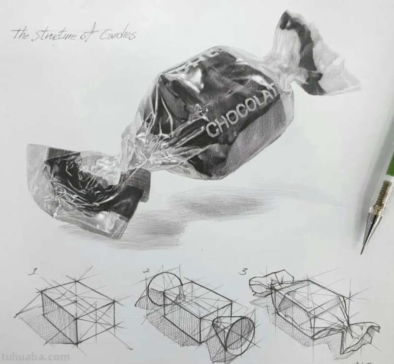 素描自学秘籍：一看就会，简单几步画出超写实食物