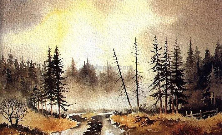 DAVID BELLAMY自然风景水彩画作品