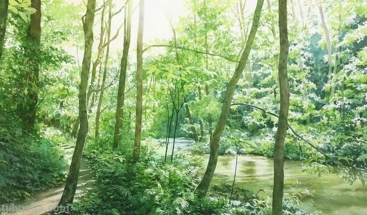 夏天的色彩 - 日本画家Abe Toshiyuki风景水彩画专辑