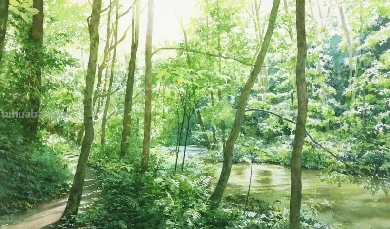 夏天的色彩 - 日本画家Abe Toshiyuki风景水彩画专辑