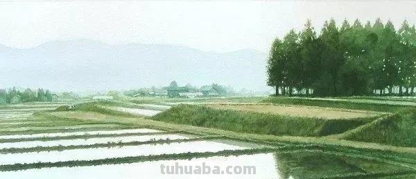 夏天的色彩 - 日本画家Abe Toshiyuki风景水彩画专辑