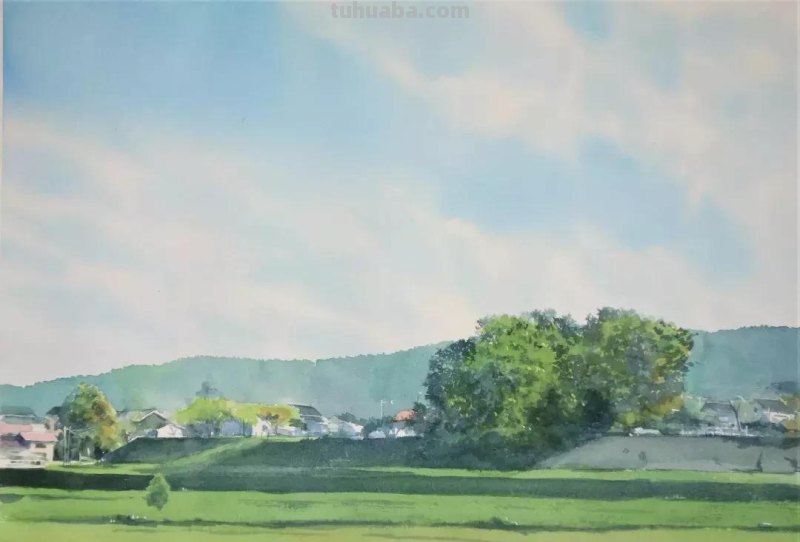夏天的色彩 - 日本画家Abe Toshiyuki风景水彩画专辑