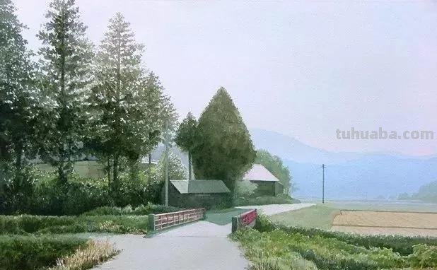 夏天的色彩 - 日本画家Abe Toshiyuki风景水彩画专辑