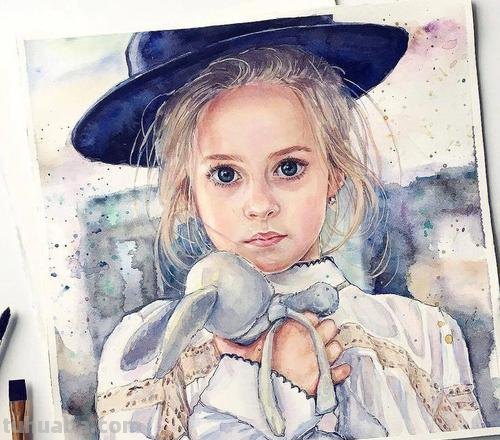 国外水彩人物画作品赏析