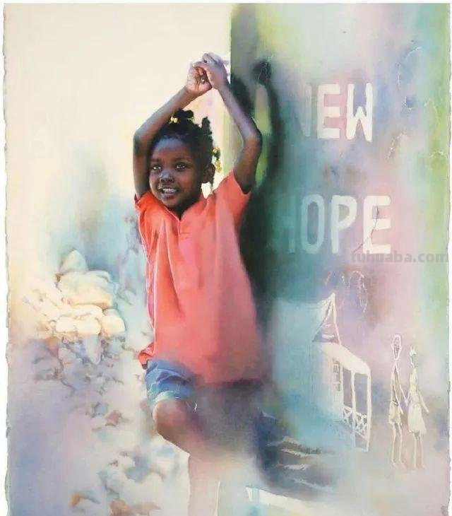 国外水彩人物画作品赏析