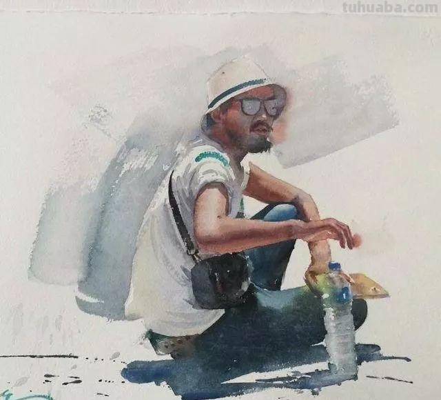 国外水彩人物画作品赏析