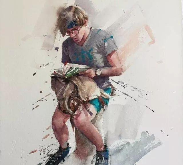 国外水彩人物画作品赏析