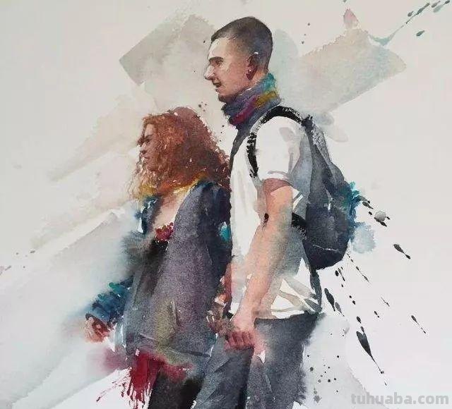 国外水彩人物画作品赏析