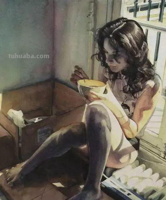 国外水彩人物画作品赏析