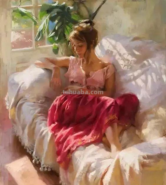 国外水彩人物画作品赏析