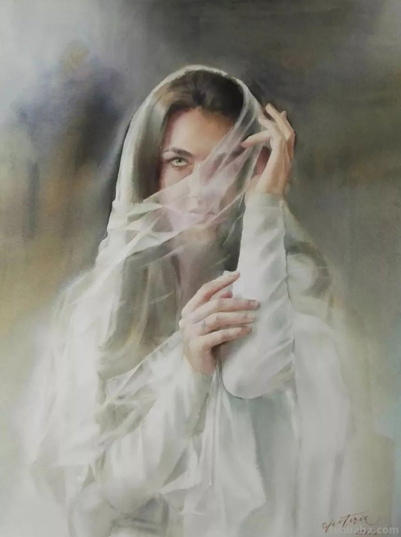 国外水彩人物画作品赏析