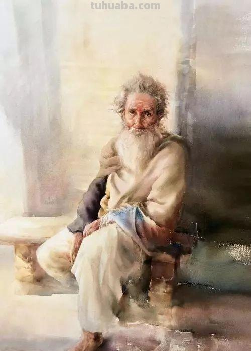 国外水彩人物画作品赏析