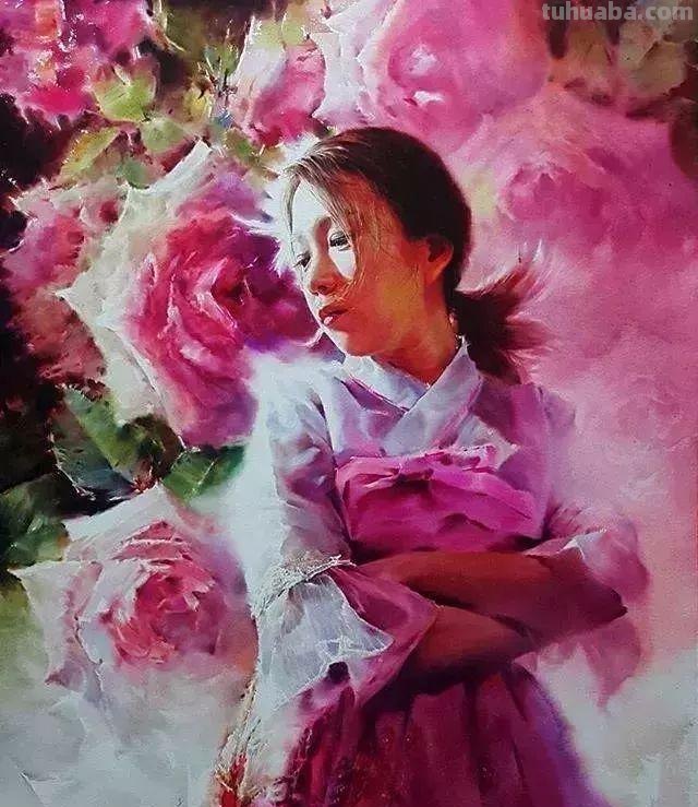 韩国画家（misulbu）人物水彩画作品