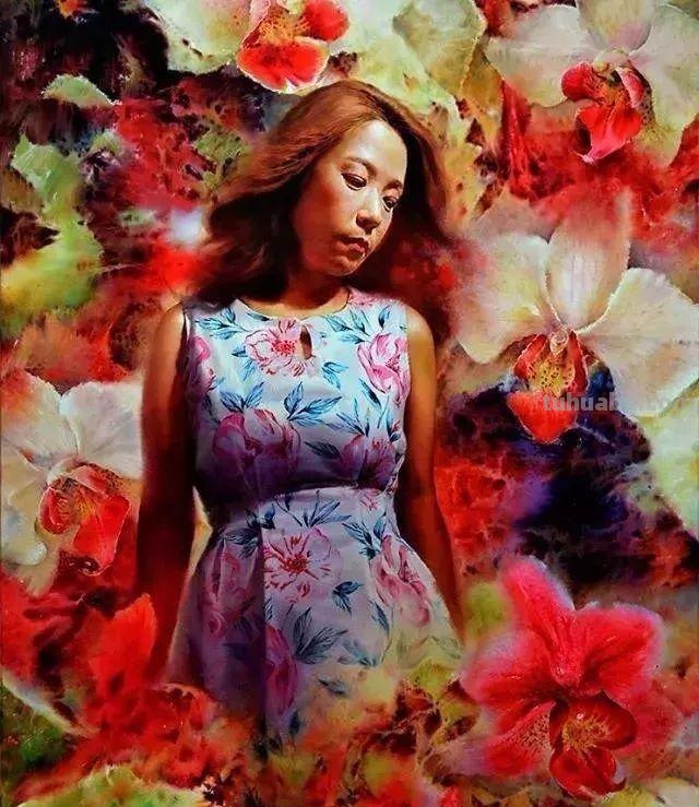 韩国画家（misulbu）人物水彩画作品