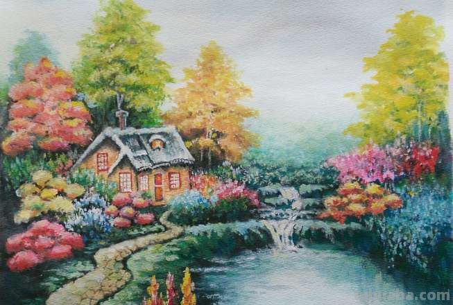 这些画水彩作品治愈了2000万网友，每一幅画浪漫精致