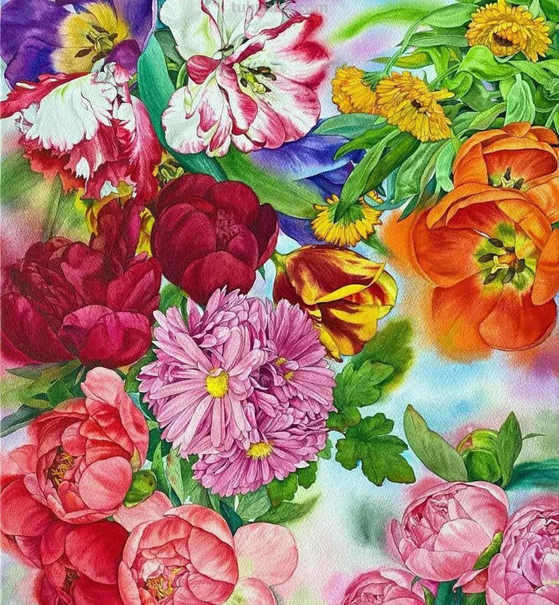 这57张水彩作品超级赞，想学水彩的你赶紧来收藏啊，一起来欣赏呀