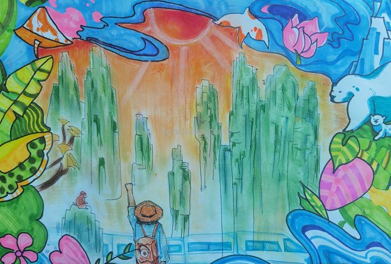 张家界：世界地球日自然科普画接力赛获奖作品选登（部分）