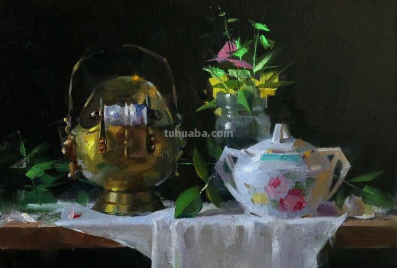 欣赏 - 物理学博士画家黄强，富有表现力的静物花卉！