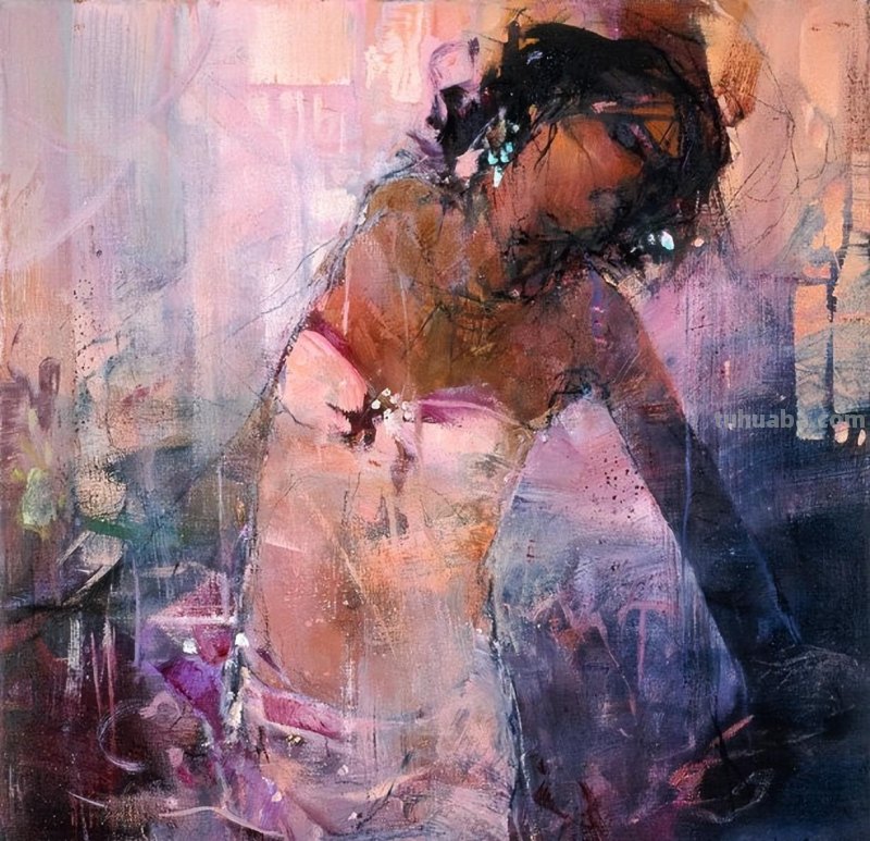 一组千娇百媚朦胧的女人油画︱德国艺术家Karin Volker的绘画作品