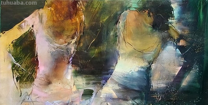 一组千娇百媚朦胧的女人油画︱德国艺术家Karin Volker的绘画作品