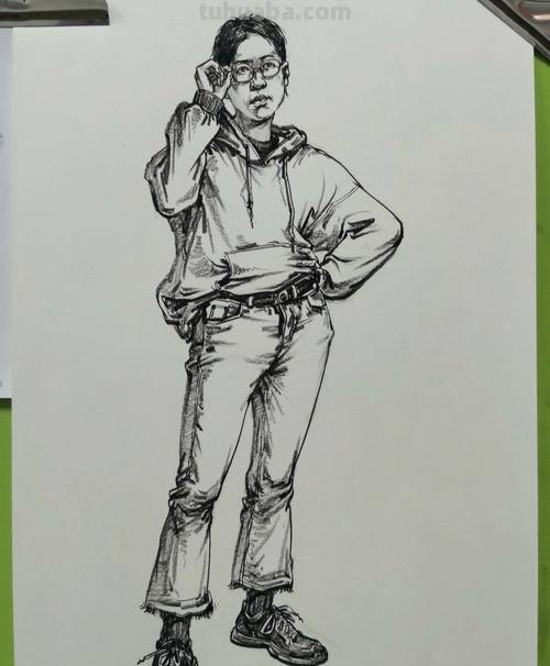 站着人速写 速写站姿上下留多少？