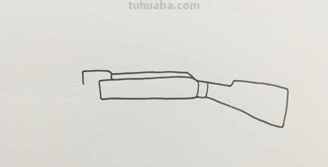 简笔画枪怎么画 如何画M416步枪的简笔画？