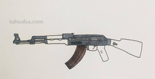简笔画枪怎么画 如何画M416步枪的简笔画？