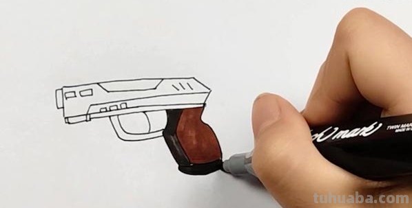 简笔画枪怎么画 如何画M416步枪的简笔画？