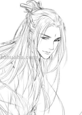 怎么画彩铅古装男 如何画动漫人物男生古风侧面？