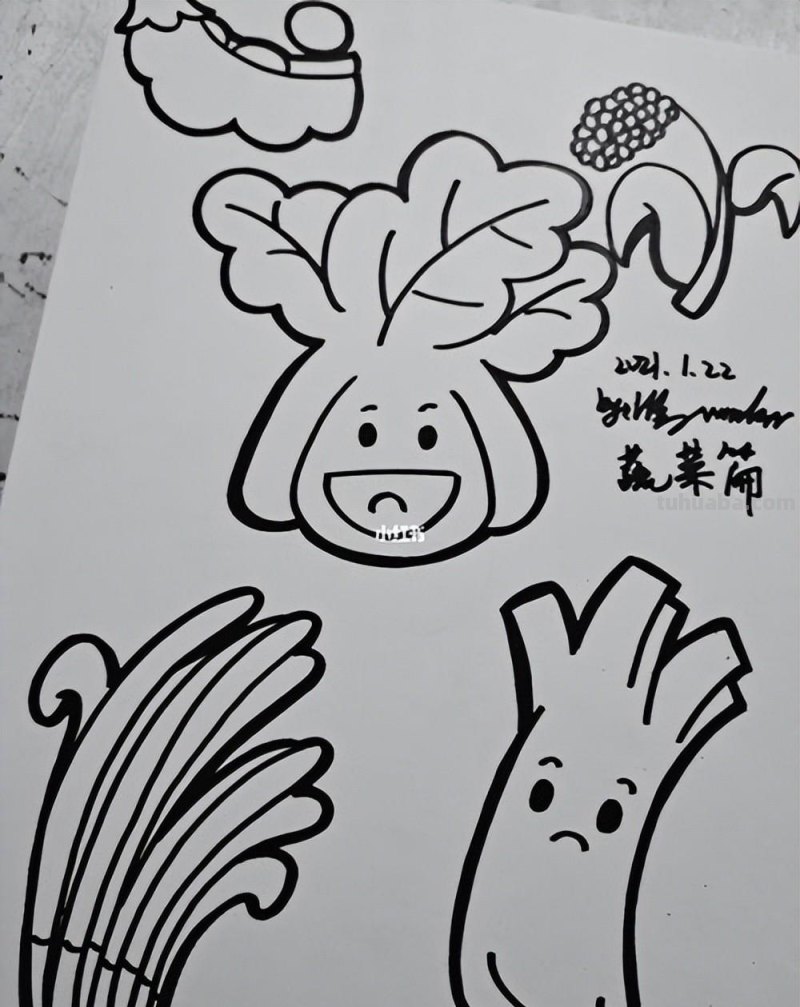 蔬菜故事拟人化简笔画