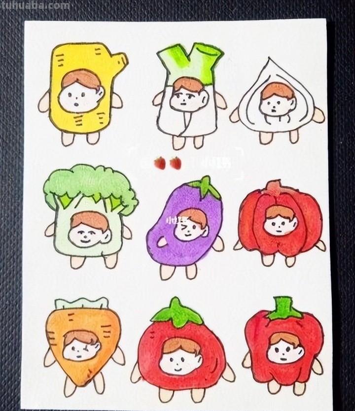 蔬菜故事拟人化简笔画