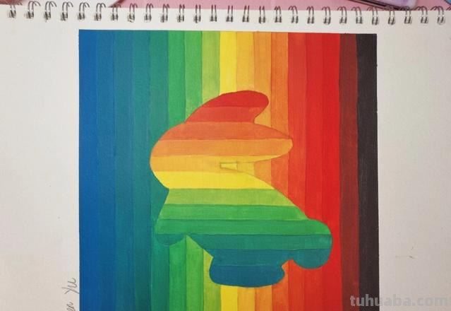 色彩推移构成及色彩推移构成作业图片 