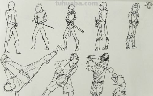 人动作速写 人体钢笔速写规律？