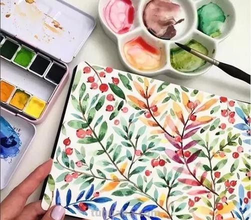 水彩教程|ins达人教你0级学会水彩画
