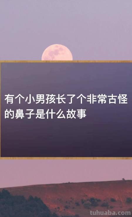 小男孩长了古怪的鼻子是什么故事 小男孩长了古怪的鼻子是什么故事呢