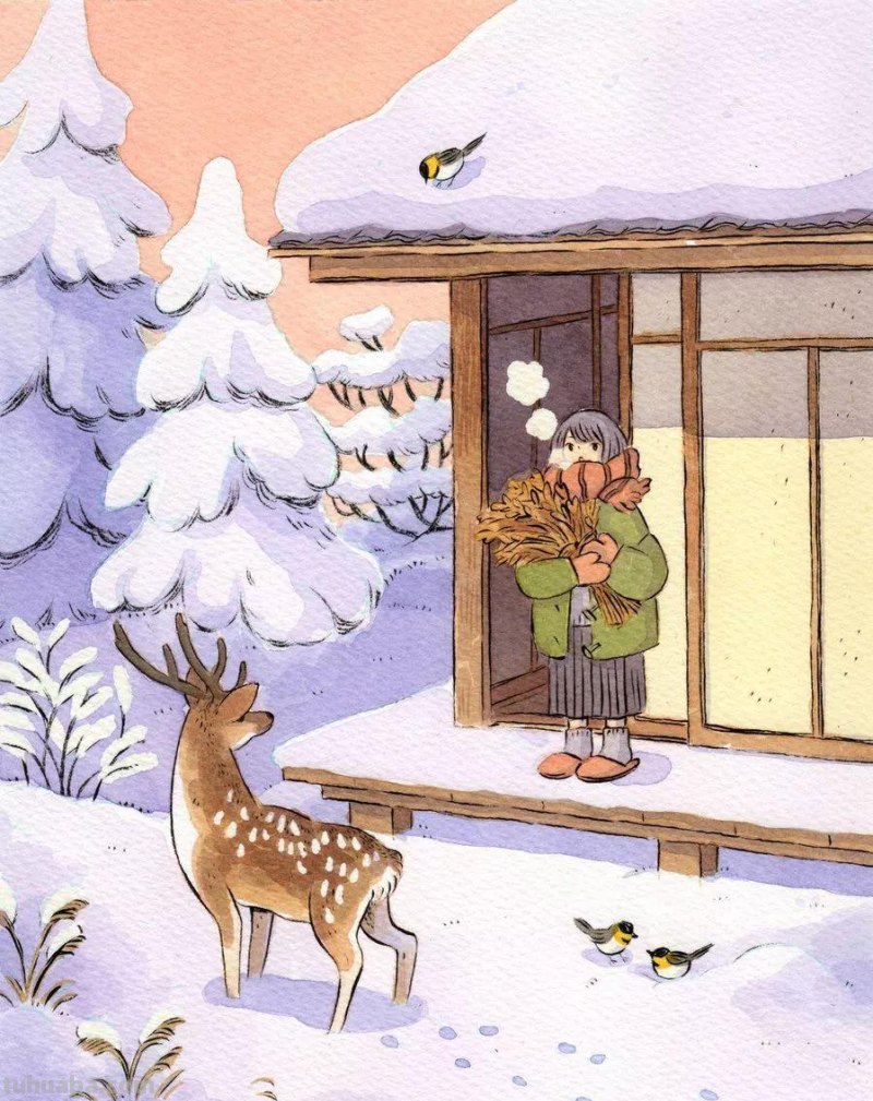 暖！芬兰插画师画出一组温馨日系风格水彩画