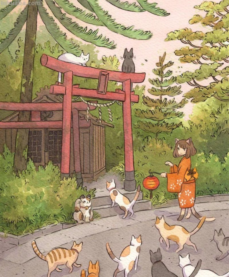 暖！芬兰插画师画出一组温馨日系风格水彩画