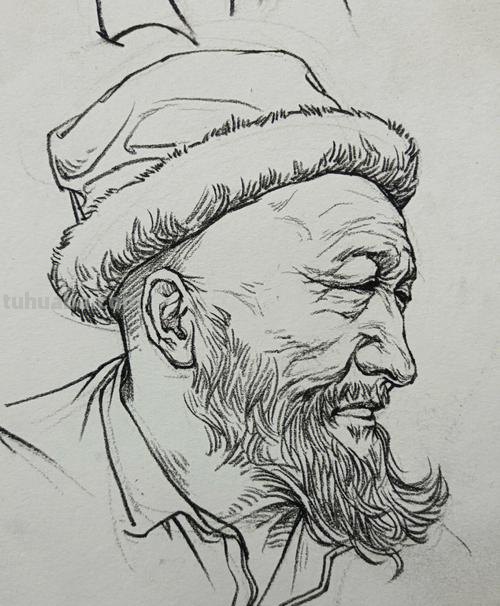 老年速写头 速写，人头，简单，步骤？