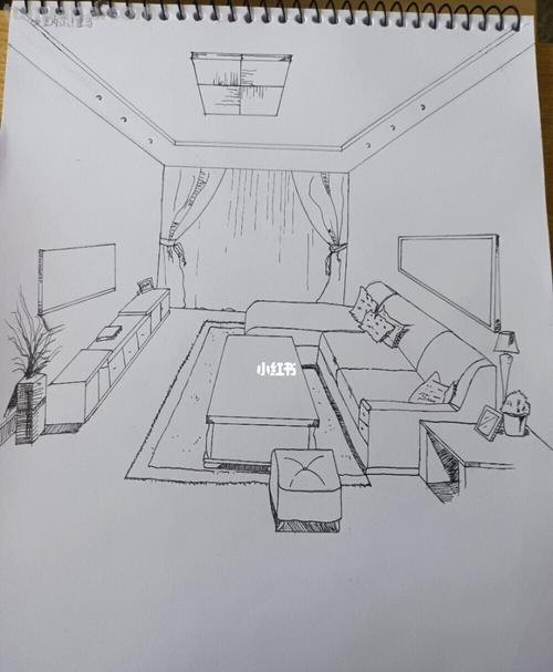 室内点速写 室内两点透视物体画法？