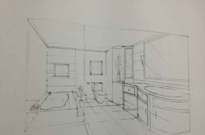 室内点速写 室内两点透视物体画法？