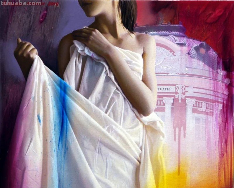 充满激情与灵动的湿身女油画欣赏︱斯特凡·哈齐·尼科洛夫的作品