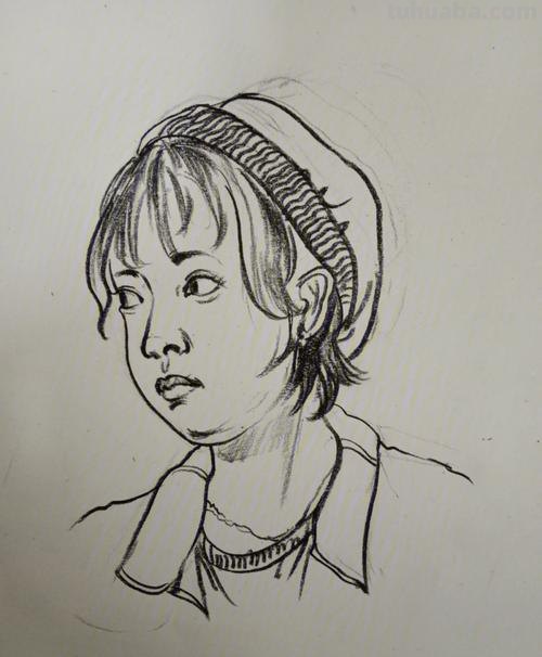 速写单人头 速写，人头，简单，步骤？