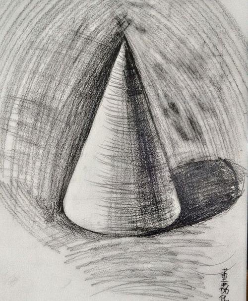 碎石堆速写 绕着一个圆锥形状的碎石堆的外边缘走一圈,要走18.84米。如果这堆石堆的高是2.4米,体积是多少立方米?