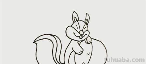 松鼠简笔画怎么画 三年级简单又漂亮的松鼠画？