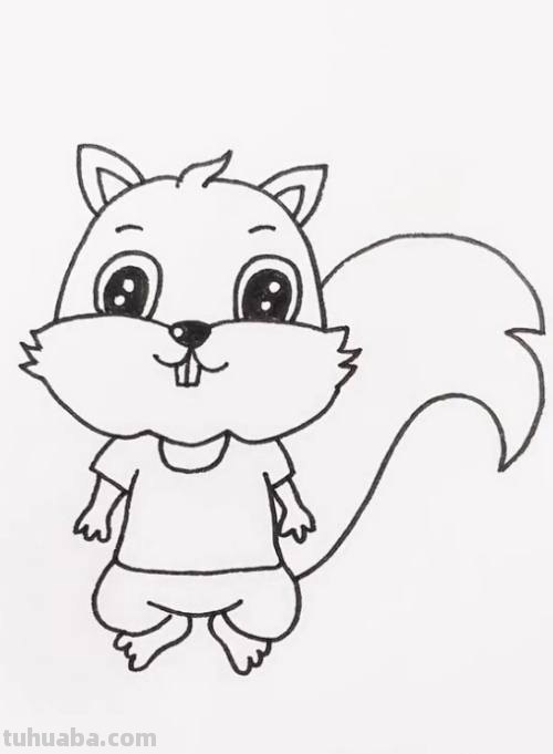 松鼠简笔画怎么画 三年级简单又漂亮的松鼠画？