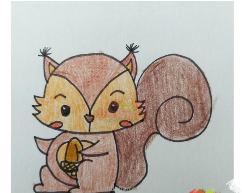松鼠简笔画怎么画 三年级简单又漂亮的松鼠画？