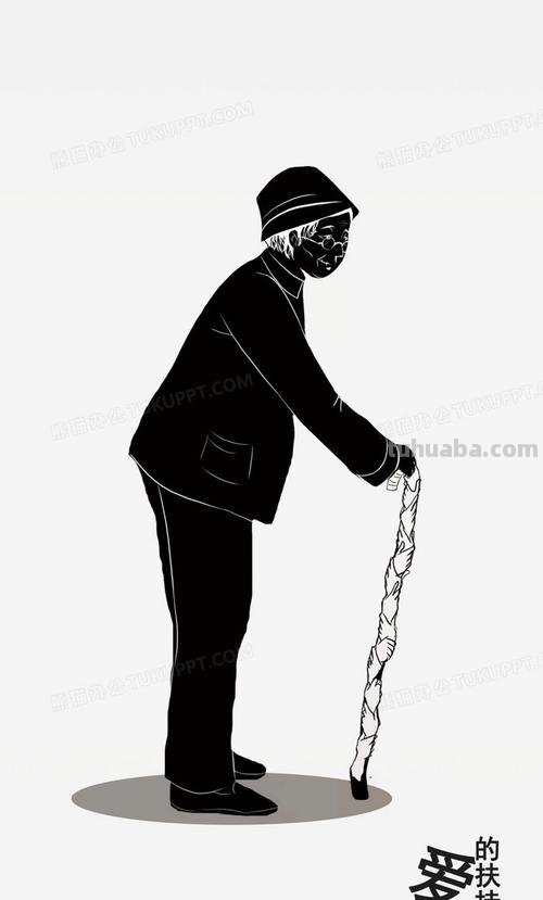 拿拐杖速写 佝偻着背拿着拐杖的作文？