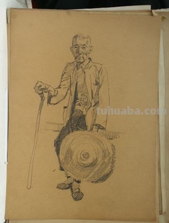 拿拐杖速写 佝偻着背拿着拐杖的作文？